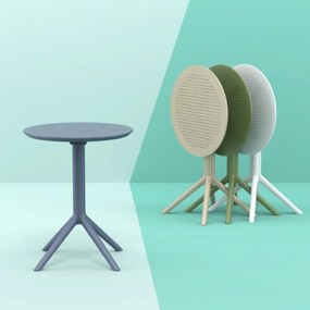 SKY FOLDING Ø60 sklopný záhradný stôl taupe