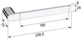 SAPHO RF006/15 Flori držiak uterákov otvorený, čierna mat