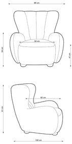 RELAXAČNÉ KRESLO PONCIO ROLF 04 BIELA