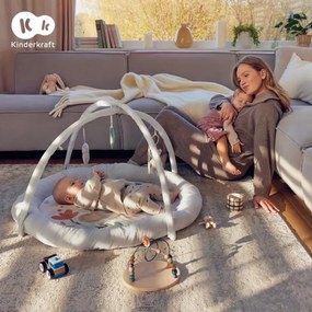 KINDERKRAFT - Detská hracia deka COZYPLAY sivá