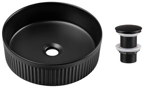 Súprava keramického umývadla na dosku a výpuste Beyond 2 čierna