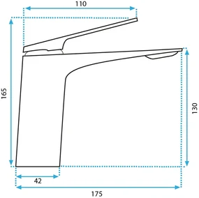 Rea Avalon, umývadlová batéria h-160, zlatá matná, REA-B2703