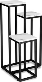 Stojan na květiny MUNIR černý/bílý