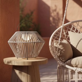 Bohemian stolná lampa sivá vrátane LED 3-stupňové stmievanie IP54 solárne nabíjanie - Duco