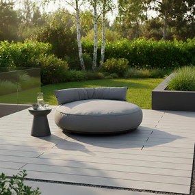 Sivá polstrovaná záhradná posteľ Emma – Hartman