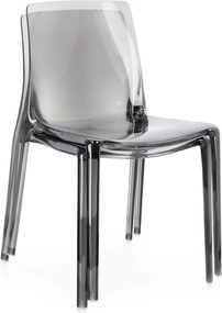 Sivá plastová záhradná stolička Adele – Bizzotto