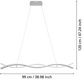 LED závesné svietidlo v striebornej farbe LASANA 2 – EGLO