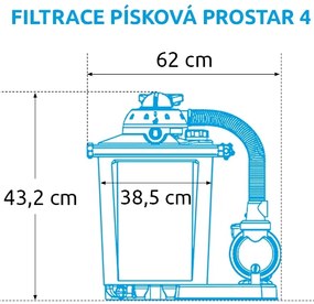 Marimex | Bazén Marimex Orlando 3,66x0,91m s pieskovou filtráciou ProStar 4 s príslušenstvom | 19900044