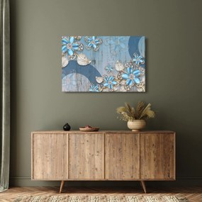 Obraz - Modré kvety (90x60 cm)