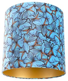 Zamatový tienidlo lampa s motívom motýľa 40/40/40 zlatý interiér