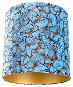 Zamatový tienidlo lampa s motívom motýľa 40/40/40 zlatý interiér
