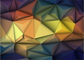 Sklenený obraz - Polygonálna 3D abstrakcia (70x50 cm)