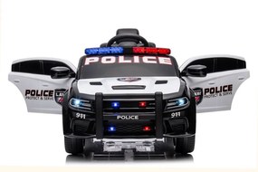 LEAN CARS Elektrické autíčko Dodge Charger policajné, bielo-čierne