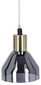 Candellux Čierno-zlatý závesný luster Gregory pre žiarovku E14 31-78391