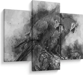 Obraz - Akvareloví papagáje (90x60 cm)