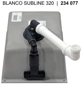Blanco Subline 320-U, silgranitový drez pod pracovnú dosku 350x460x190 mm, 1-komorový, antracitová, BLA-523406