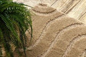 Kúpeľňový koberček SUPREME WAVES vlny, béžový