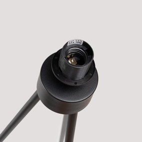 Stojacia lampa Nevia, 1x modré textilné tienidlo, b