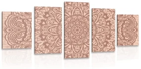 5-dielny obraz kvetinová Mandala
