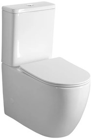 Sapho Sapho, INFINITY RIMLESS WC kombi misa s nádržkou, spodný/zadný odpad, biela, PC105WR