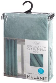 ZATEMŇOVACÍ ZÁVES NA KRÚŽKOCH MELANIE 140X250 CM MENTOLOVÁ