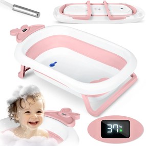 Ricokids Detská vanička s teplomerom RK-282 biela a ružová
