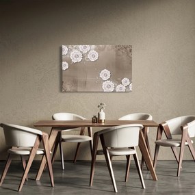 Obraz - Drapérie s kvetmi (90x60 cm)