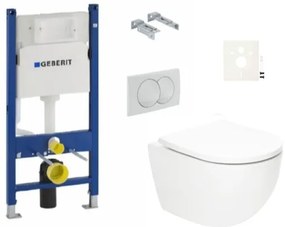 Závesný wc set SAT Fusion do ľahkých stien / predstenové vírové splachovanie SIKOGSTORFUD01, 1 ks