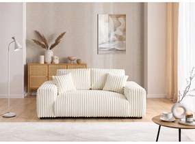 Krémová menčestrová pohovka 178 cm Justin – Ropez