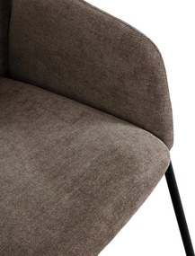 Broskyňové čalúnené jedálenské kreslá v súprave 2 ks Aslin – MOME