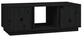 vidaXL Konferenčný stolík čierny 110x50x40 cm borovicový masív