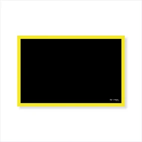 Toptabule.sk KRTCL02 Čierna kriedová tabuľa v žltom drevenom ráme 40x30cm / nemagneticky /