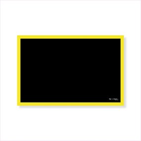Toptabule.sk KRTCL02 Čierna kriedová tabuľa v žltom drevenom ráme 90x120cm / nemagneticky /