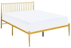 Kovová posteľ 160x200 ZAHARA zlatý náter