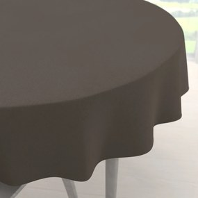 Biante Veľký dekoračný okrúhly obrus BKU-113 Hnedosivý Ø 150 cm