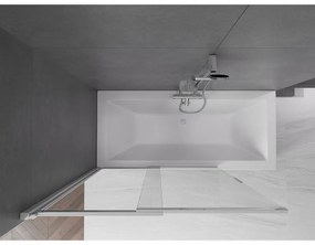 Mexen Fox, 2-krídlová vaňová zástena 120x150 cm, 5mm číre sklo, chrómový profil, 891-120-002-01-00