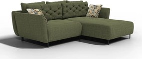 Rohová sedacia súprava Salo, zelená látka