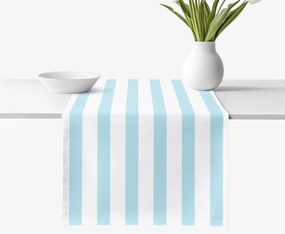Goldea behúň na stôl 100% bavlnené plátno - modré prúžky 50x160 cm
