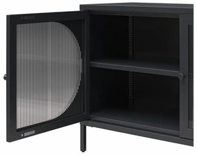 Čierna kovová vitrína 100x64x40 cm Luna – Støraa