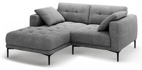Sivá rohová pohovka (ľavý roh/s leňoškou) Bemy – Micadoni
