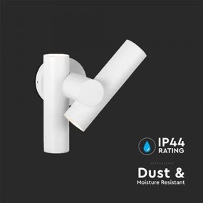 LED Vonkajšie nástenné bodové svietidlo 2xLED/3W/230V 3000K IP44 biela