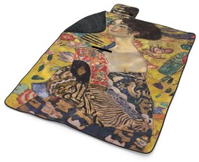 Sablio Plážová deka Dáma s vejárom - Gustav Klimt: 200x140 cm