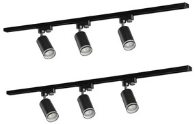 Bodové svietidlo do lištového systému PARIS 6xGU10/10W/230V +2x1 m lištový systém