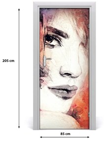 Samolepiace fototapety na dvere abstrakcie žena 85x205 cm