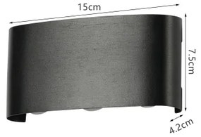 Brilagi - LED Vonkajšie nástenné svietidlo FLAREBOX LED/6W/230V čierna IP65