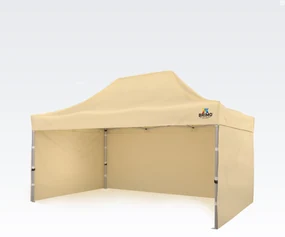 BRIMO Nožnicový altánok 3x4,5m - s 3 stenami - Béžová 5