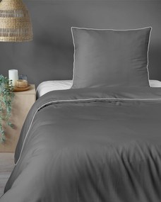 Dekorstudio Elegantné posteľné obliečky s lemovkou PURE v sivej farbe