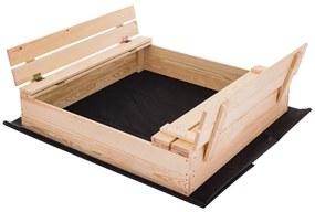 Drevené pieskovisko s lavičkami 150 cm