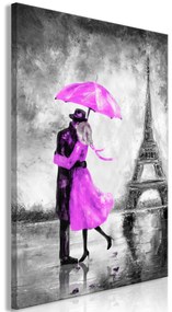 Artgeist Obraz - Paris Fog (1 Part) Vertical Pink Veľkosť: 20x30, Verzia: Na talianskom plátne