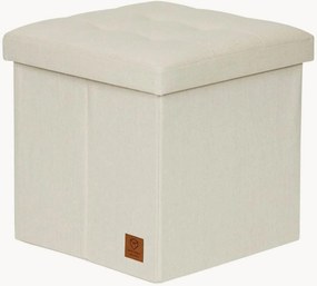 Ľanová čalúnená skladacia taburetka's úložným priestorom Premium